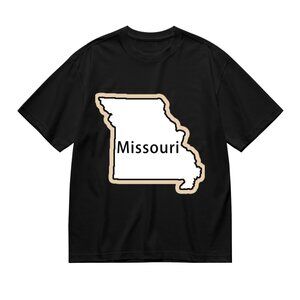 Missouri State Outline Graphic Tee - Black